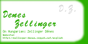 denes zellinger business card